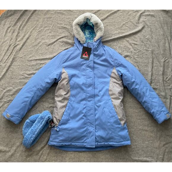 Newt Gerry Girls Size L- 14/16 LT Sky Blue Gray 3 in 1 Winter Jacket - Picture 2 of 13